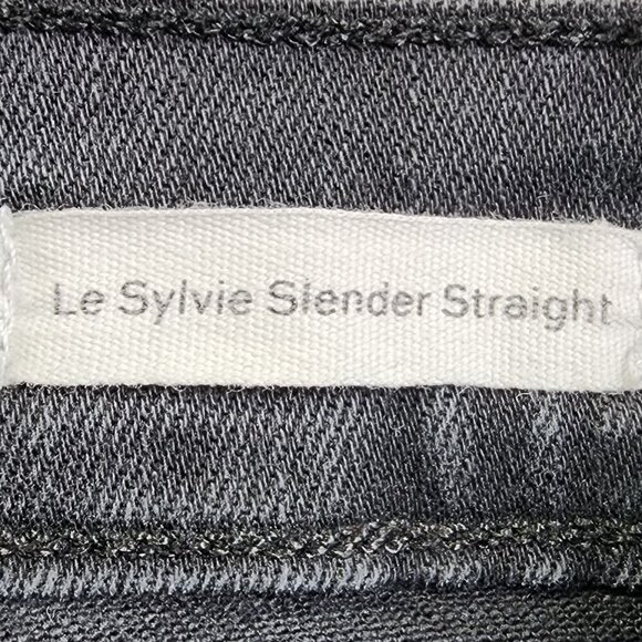 Frame Le Sylvie Slender Straight Jeans Size 25 Dark Wash Cotton/Modal Blend Deni - Picture 5 of 15